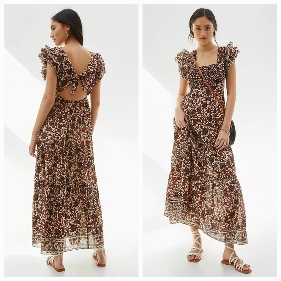Anthropologie Dresses & Skirts - Love The Label Mirabelle Ruffled Maxi Dress size S NWT